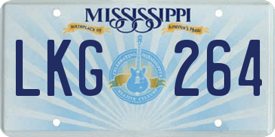 MS license plate LKG264