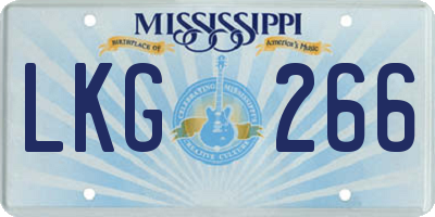 MS license plate LKG266