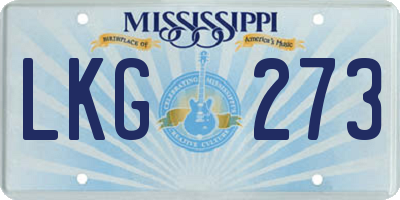 MS license plate LKG273