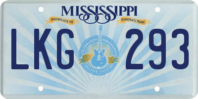 MS license plate LKG293