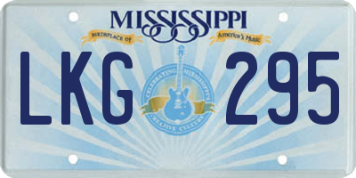 MS license plate LKG295