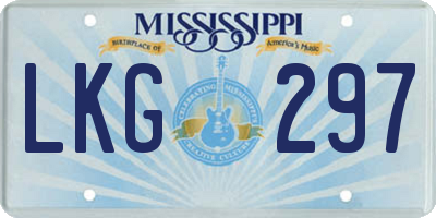 MS license plate LKG297