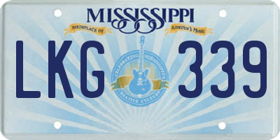MS license plate LKG339