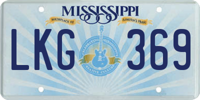 MS license plate LKG369