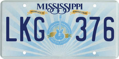 MS license plate LKG376