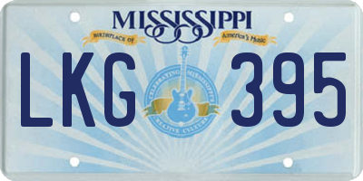 MS license plate LKG395