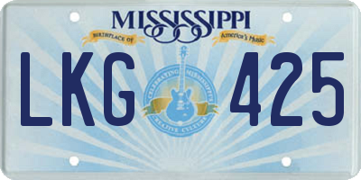 MS license plate LKG425