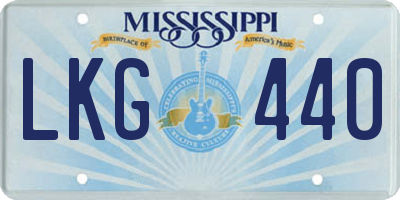 MS license plate LKG440