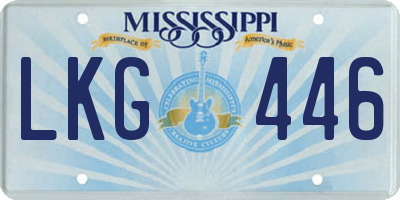 MS license plate LKG446
