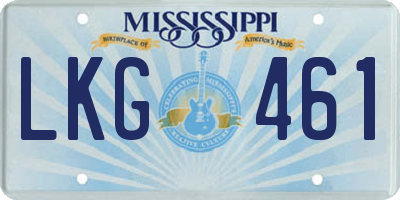 MS license plate LKG461