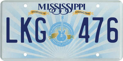 MS license plate LKG476