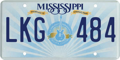MS license plate LKG484