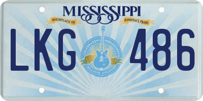 MS license plate LKG486