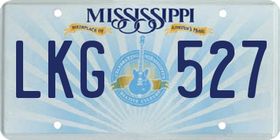 MS license plate LKG527