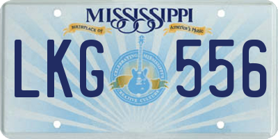 MS license plate LKG556