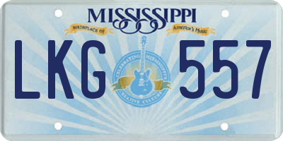 MS license plate LKG557