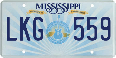 MS license plate LKG559