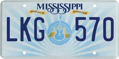 MS license plate LKG570