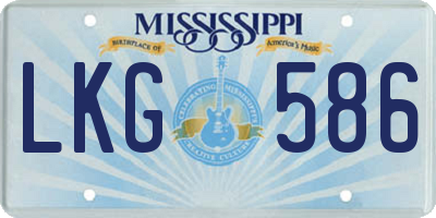 MS license plate LKG586