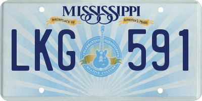 MS license plate LKG591