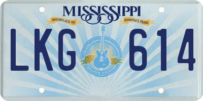 MS license plate LKG614