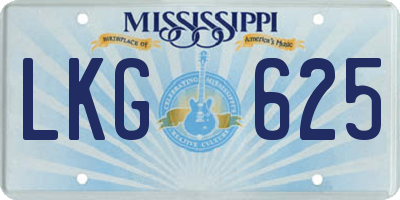 MS license plate LKG625