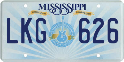 MS license plate LKG626