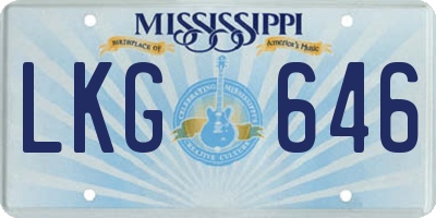 MS license plate LKG646