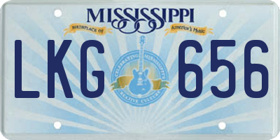 MS license plate LKG656