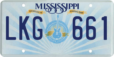 MS license plate LKG661