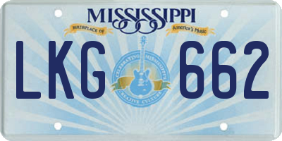 MS license plate LKG662
