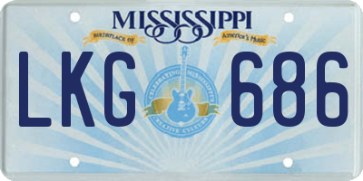 MS license plate LKG686