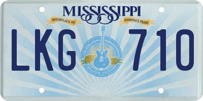 MS license plate LKG710