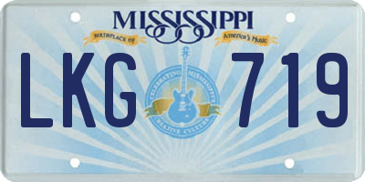 MS license plate LKG719