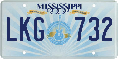 MS license plate LKG732