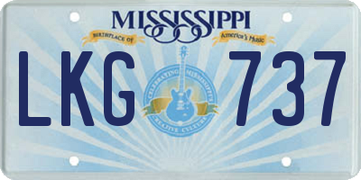 MS license plate LKG737