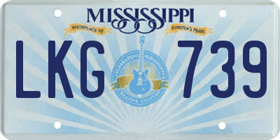 MS license plate LKG739