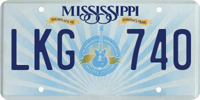 MS license plate LKG740