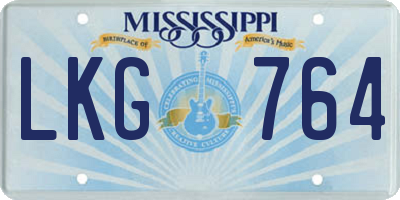 MS license plate LKG764