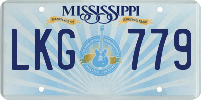 MS license plate LKG779