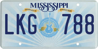MS license plate LKG788