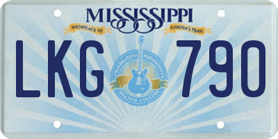 MS license plate LKG790