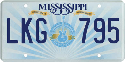 MS license plate LKG795