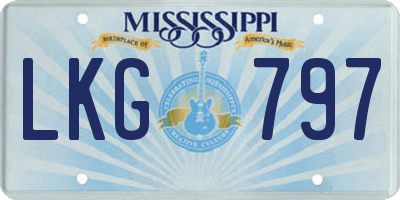 MS license plate LKG797