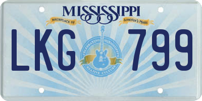 MS license plate LKG799