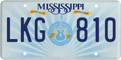 MS license plate LKG810