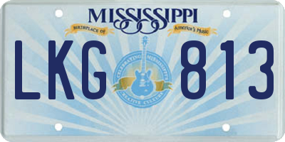 MS license plate LKG813