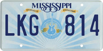MS license plate LKG814
