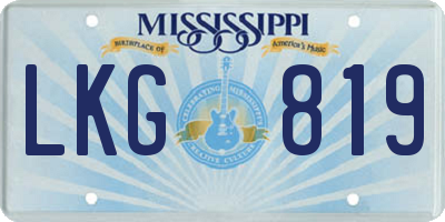MS license plate LKG819