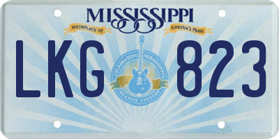 MS license plate LKG823